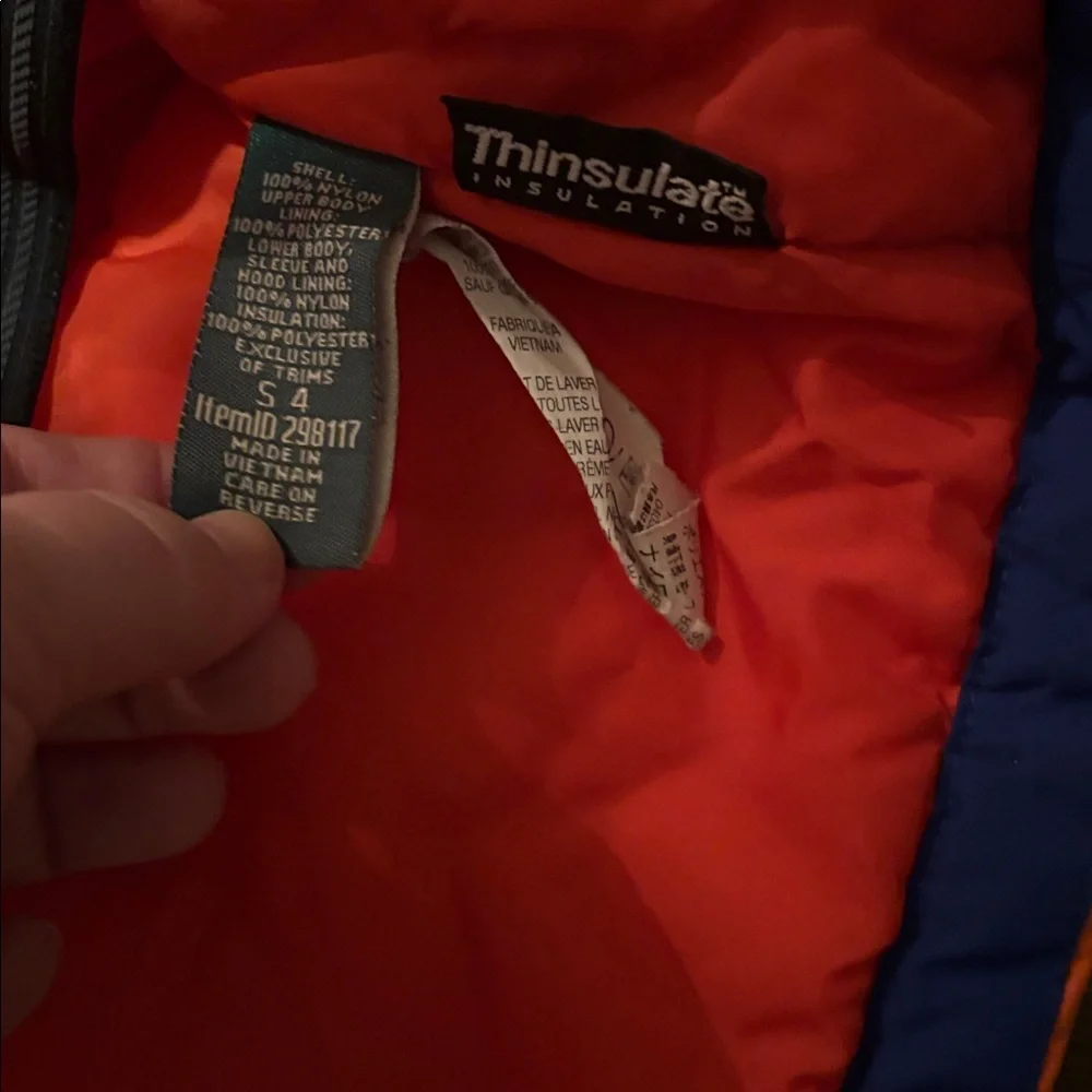 LL Bean kids double snow coat size 4 -